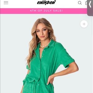 cute green top new with tags from edikted size S